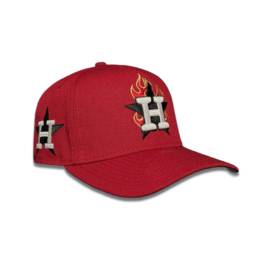 Houston Atros Flames Fire logo red