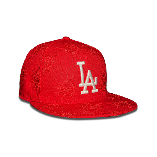 Los Angeles Dodgers- Floral Damasco Rojo